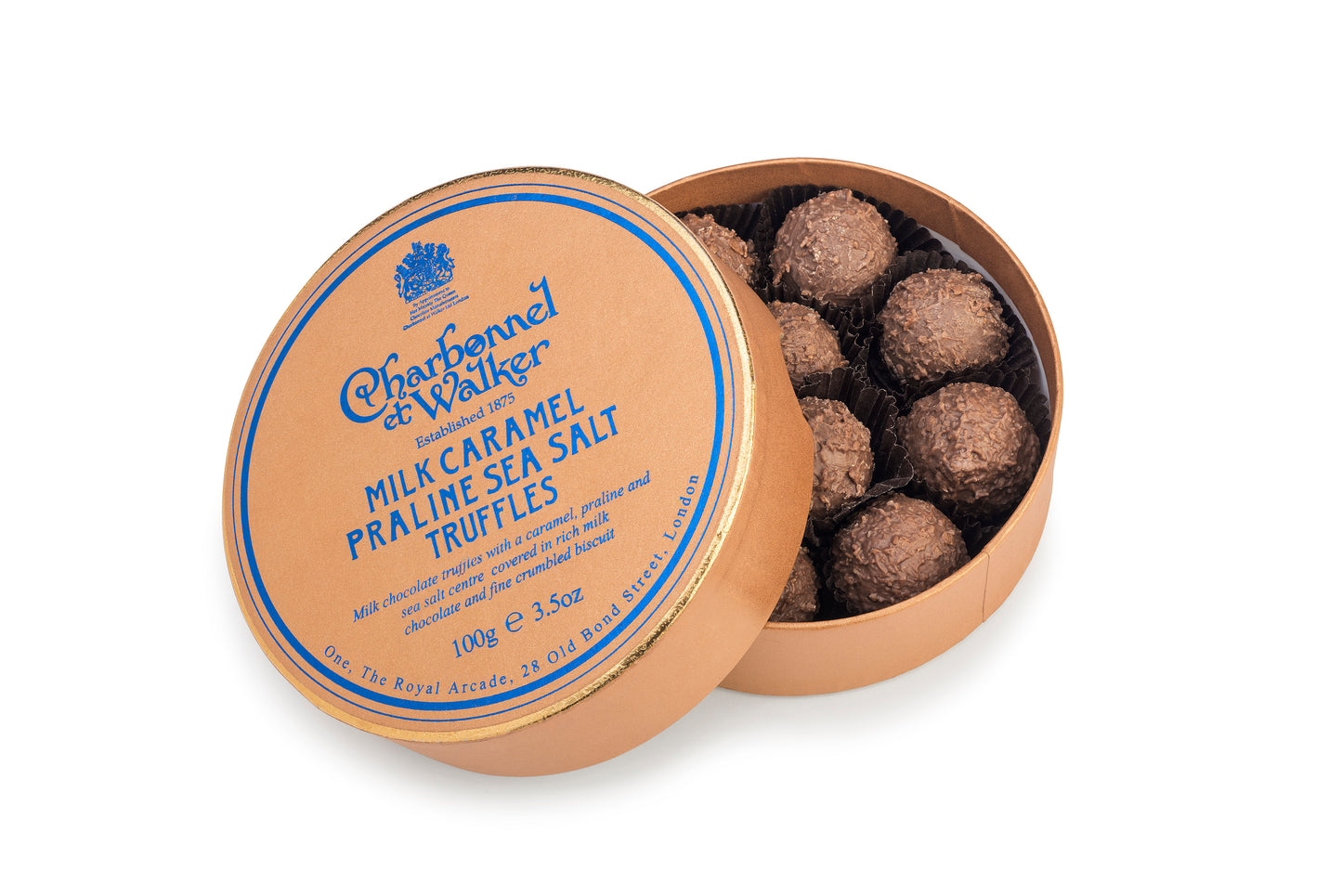 Milk Sea Salt Caramel Praline Truffles 100g