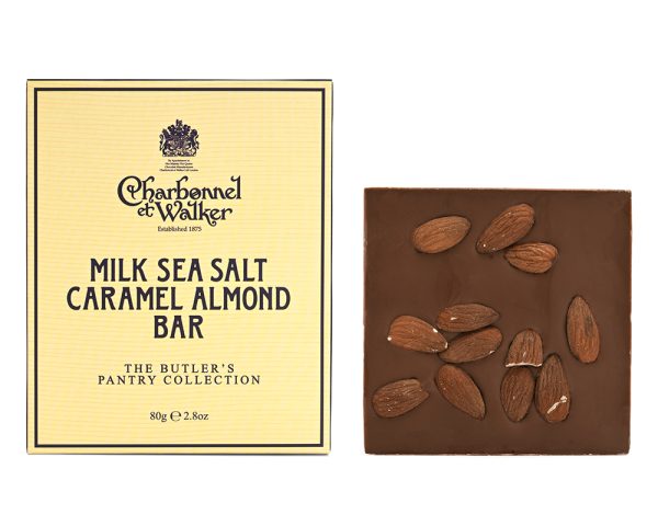 Milk Sea Salt Caramel Almonds Chocolate Butler bar  80g