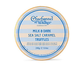 Milk and Dark Sea Salt Caramel Striped Box 240g