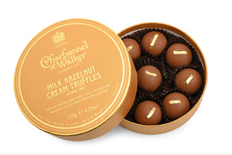 Milk Hazelnut Cream Truffles with edible Gold Leaf 120g